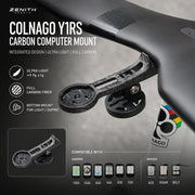 Zenith Sports Colnago Y1RS Integrated Carbon Computer Mount for Garmin/Wahoo
