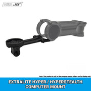 Extralite HyperStem HyperStealth Computer Mount — Lightweight Garmin Aero Bike Mount Extension