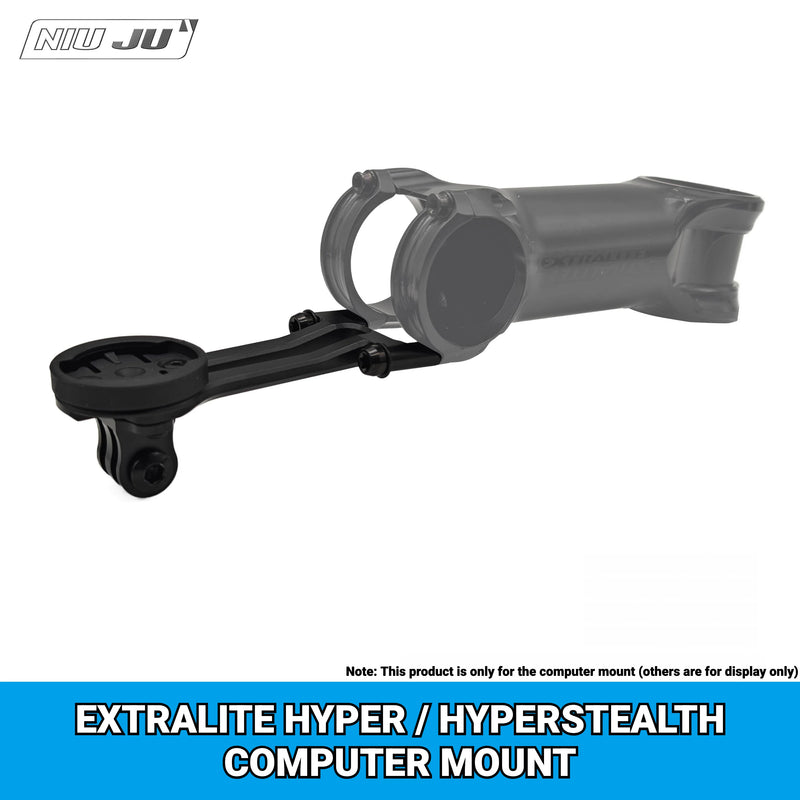 Extralite HyperStem HyperStealth Computer Mount — Lightweight Garmin Aero Bike Mount Extension