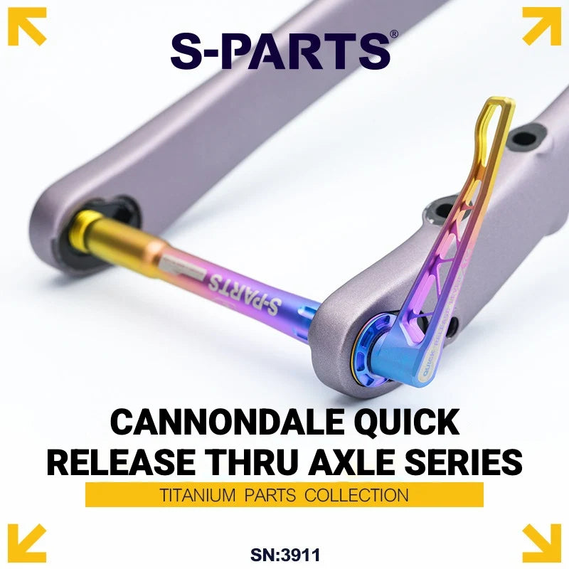 S-PARTS Titanium Thru Axle Set — TC4 Lightweight CNC Wheel Axle Upgrade for Road Bikes