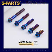 S-PARTS A3 M6 Titanium Bolts — 8–120mm — Blue