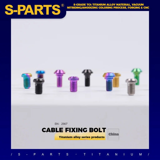 S-PARTS Titanium Cable Tension Bolts — M5/M6 — Derailleur & Brake