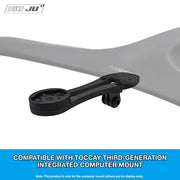 TOCCAY Carbon Computer Mount for Integrated Cockpits — GoPro Garmin Wahoo Compatible Extension Mount