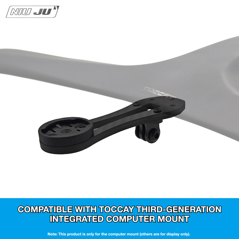 TOCCAY Carbon Computer Mount for Integrated Cockpits — GoPro Garmin Wahoo Compatible Extension Mount