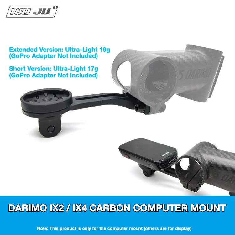 NIUJU Darimo IX2 / IX4 Computer Mount — Ultra-Light Garmin Wahoo GoPro Mount