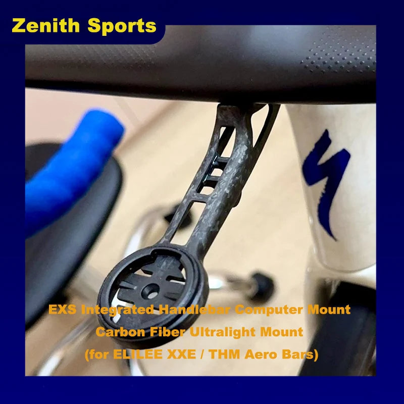 EXS Integrated Handlebar Computer Mount — Carbon Fiber Mount (for ELILEE XXE/THM Aero Bars)