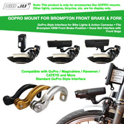 NIUJU Brompton Front Fork GoPro Mount — Bike Light & Action Camera Bracket