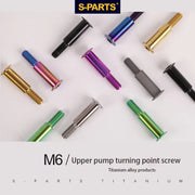 S-PARTS M6 Titanium Upper Pump Pivot Bolt — 36mm D12 Step D8 H22