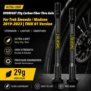 OVERFAST 29g Ultra-Light Carbon Fiber Thru Axle Set for Trek Émonda — TRETREK 01 29g±1g Emonda/Madone19-22 SL/SLR22-23