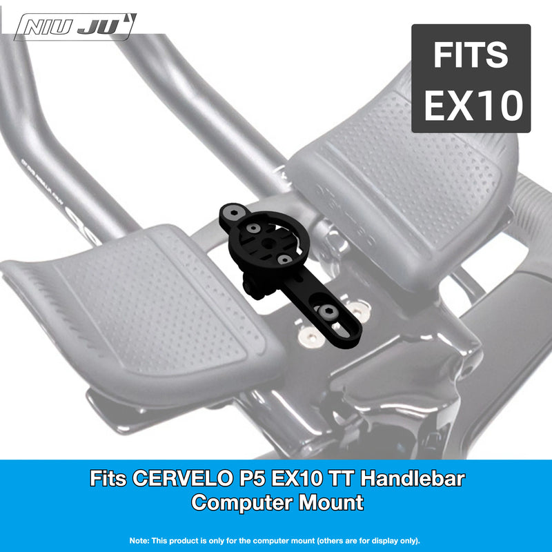 NIUJU Cervélo P5 EX10 TT Computer Mount — Garmin Wahoo GoPro & Bike Light Extension Mount