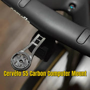 Carbon Computer Mount for Cervélo S5 (2022–2026) – Garmin/Wahoo Compatible