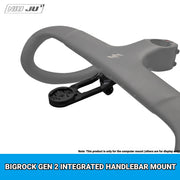 BIGROCK Gen 2 Integrated Handlebar Computer Mount — Garmin Edge 1050 Compatible Aero Bike Mount