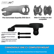 NIUJU Cannondale ONE C1 Stem Computer Mount — LAB71 SuperSix Garmin Wahoo Extension Mount