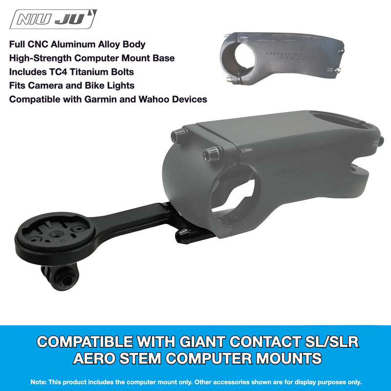 PAVEWAY Giant Contact SL Aero Computer Mount — Titanium Bike Computer Mount for New Giant Propel