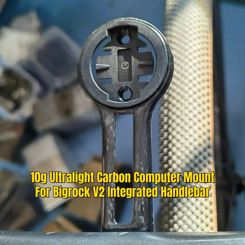 Carbon Computer Mount for Bigrock V2 Integrated Handlebar — 10g — Garmin/Wahoo/Bryton Compatible