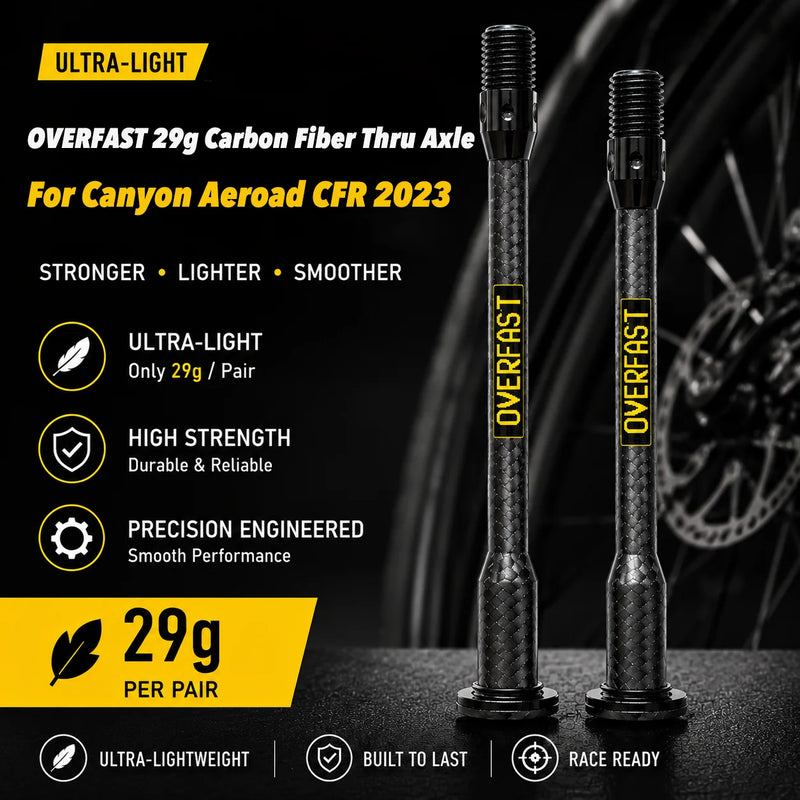 OVERFAST 29g Ultra-Light Carbon Fiber Thru Axle Set for Canyon Aeroad CFR — CANYON AEROAD CFR 2023 29g±1g AEROAD CFR 2023