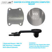 NIUJU Canyon V13 Computer Mount — CNC Aluminum Aero Cockpit Garmin Wahoo Mount