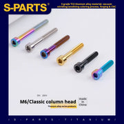 S-PARTS M6 Titanium Stem & Caliper Bolts — 30–70mm — 5mm Hex