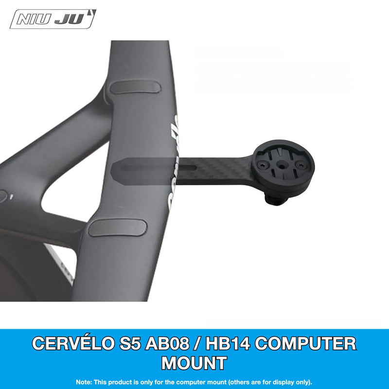 NIUJU Cervélo S5 Computer Mount for AB08 & HB14 Handlebars (2019–2025) — Garmin Wahoo GoPro Compatible