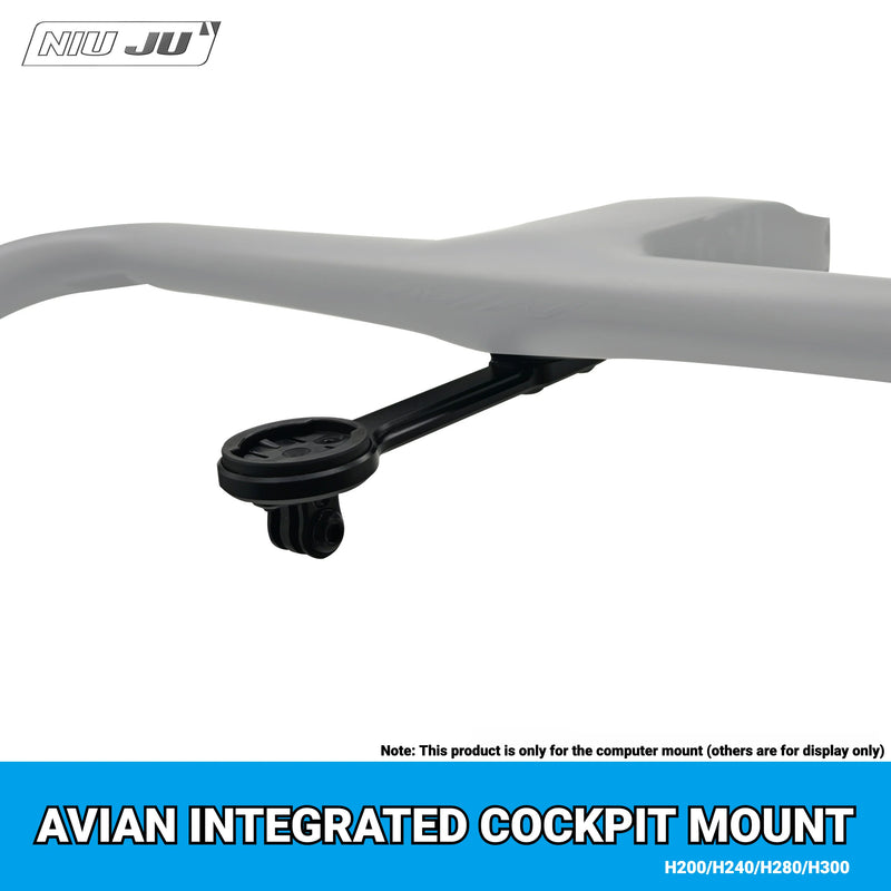 Avian Carbon Integrated Handlebar Computer Mount — Wahoo ELEMNT ACE Compatible Aero Bike Mount