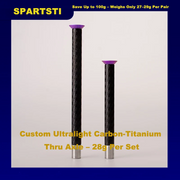 Custom Ultralight Carbon-Titanium Thru Axle – 28g Per Set