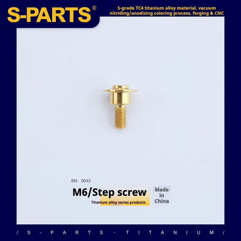 S-PARTS A3 M6 Umbrella Head Step Bolts — Gold — 36 Specifications