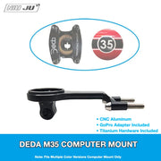 NIUJU DEDA M35 Computer Mount — Lightweight CNC Garmin Wahoo Stem Mount