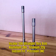InColor SSR Ultralight Thru Axle｜Aluminum 38g / Titanium 32g｜Internal Hex｜Custom Length & Thread