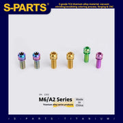 S-PARTS A2 M6 TC4 Titanium Bolts — 10–55mm — Multiple Colors