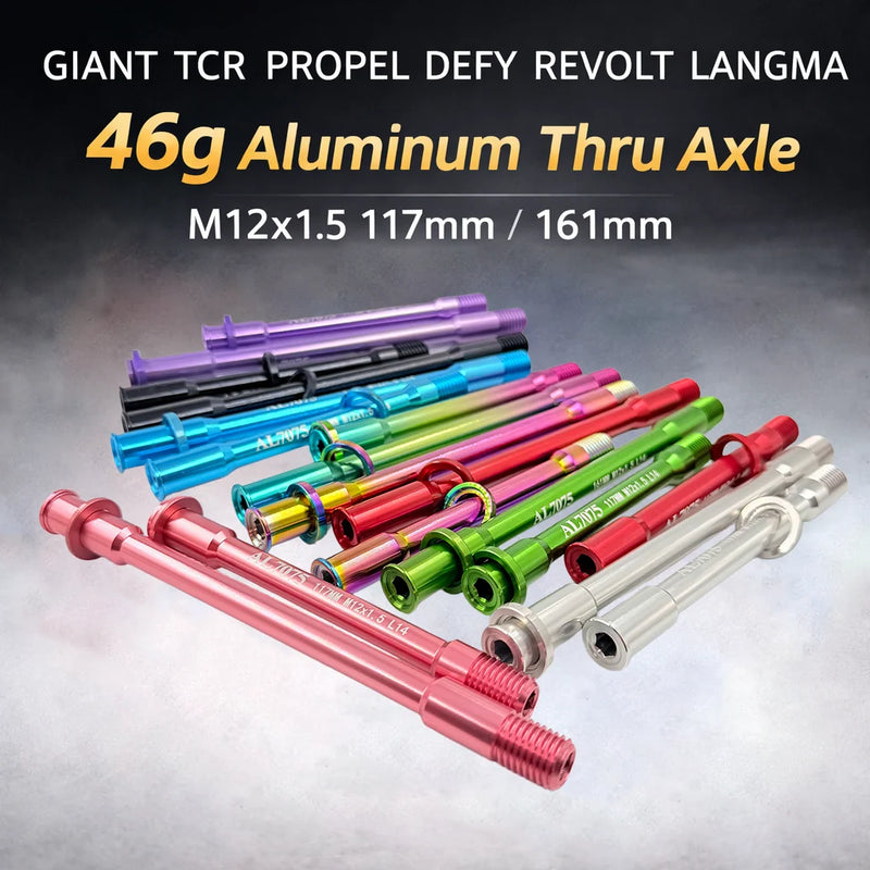 GIANT TCR PROPEL DEFY REVOLT LANGMA 46g Aluminum Thru Axle M12x1.5 117mm / 161mm
