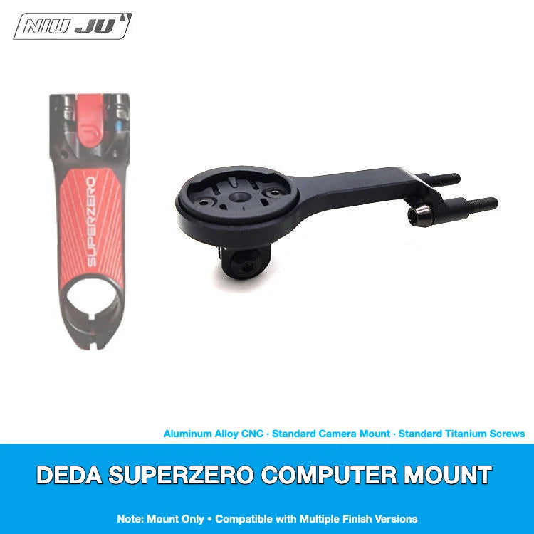 NIUJU DEDA SUPERZERO Computer Mount — Lightweight CNC Garmin Wahoo Mount