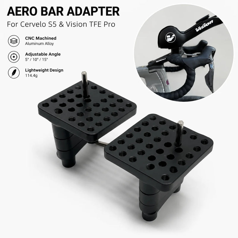Cervélo S5 Vision TFE Aero Bar Adapter — Adjustable TT Extension Mount