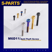 S-PARTS M6 Titanium Anti-Theft Upper Pump Bolts — Brembo — 20–35mm