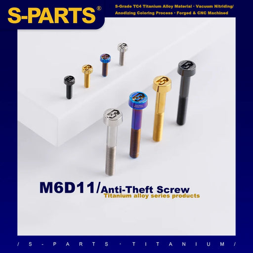 S-PARTS M6 Titanium Anti-Theft Upper Pump Bolts — Brembo — 20–35mm