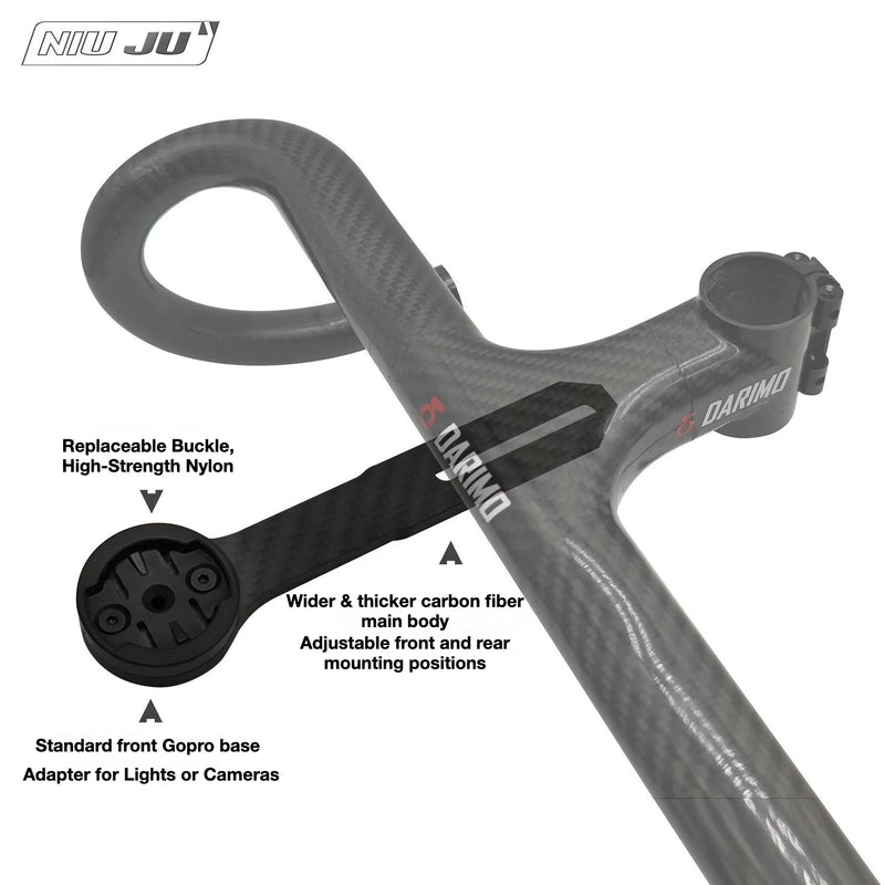 NIUJU Darimo Nexum Computer Mount — Carbon Garmin Wahoo Bryton Mount