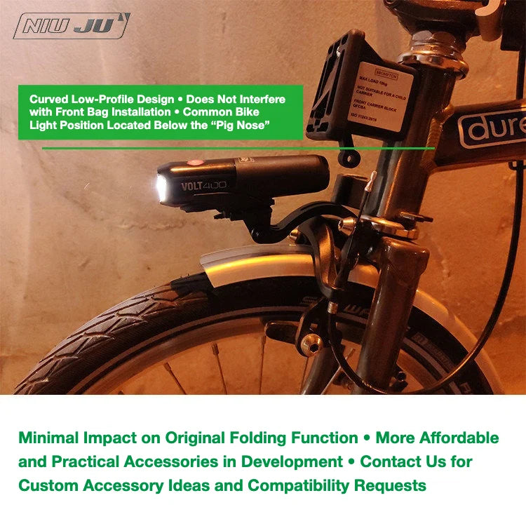 NIUJU Brompton Front Fork GoPro Mount — Bike Light & Action Camera Bracket