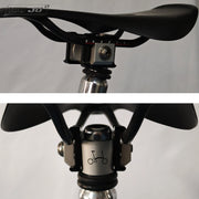 NIUJU Brompton Carbon Saddle Rail Clamp Yoke — 7×9 / 7×10 Carbon Rail Adapter