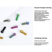 S-PARTS A2 M6 TC4 Titanium Bolts — 10–55mm — Multiple Colors