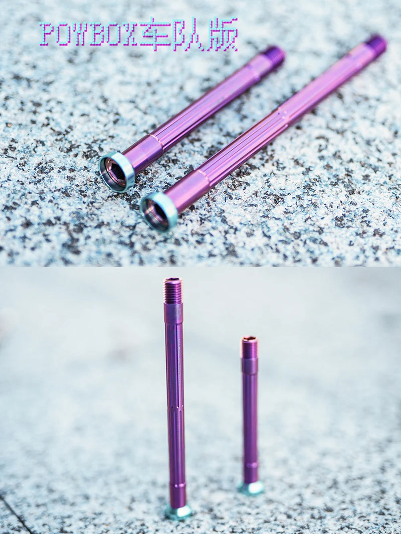Chaser Ultralight Titanium Thru Axle Set — For SEKA Spear & Exceed Road Bikes (34g)