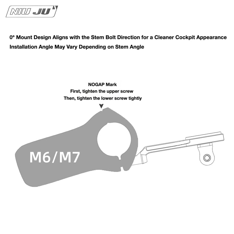 NIUJU ENVE M6 / M7 Computer Mount — Garmin Wahoo Aero Stem Mount