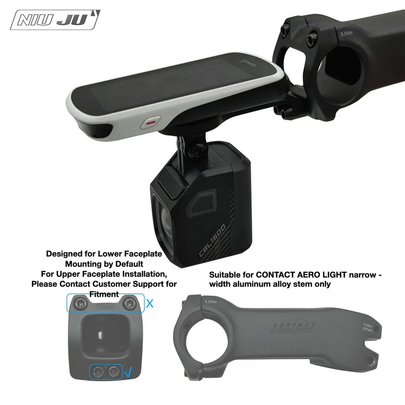 NIUJU Giant CONTACT AEROLIGHT Computer Mount — TCR Gen 10 DEFY ADV Garmin Wahoo Mount