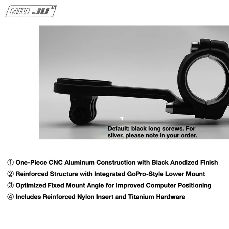 NIUJU DEDA ZERO100 Computer Mount — CNC Garmin Wahoo Stem Mount