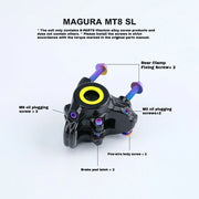 S-PARTS Titanium Disc Brake Screw Set — Magura MT8 SL FM
