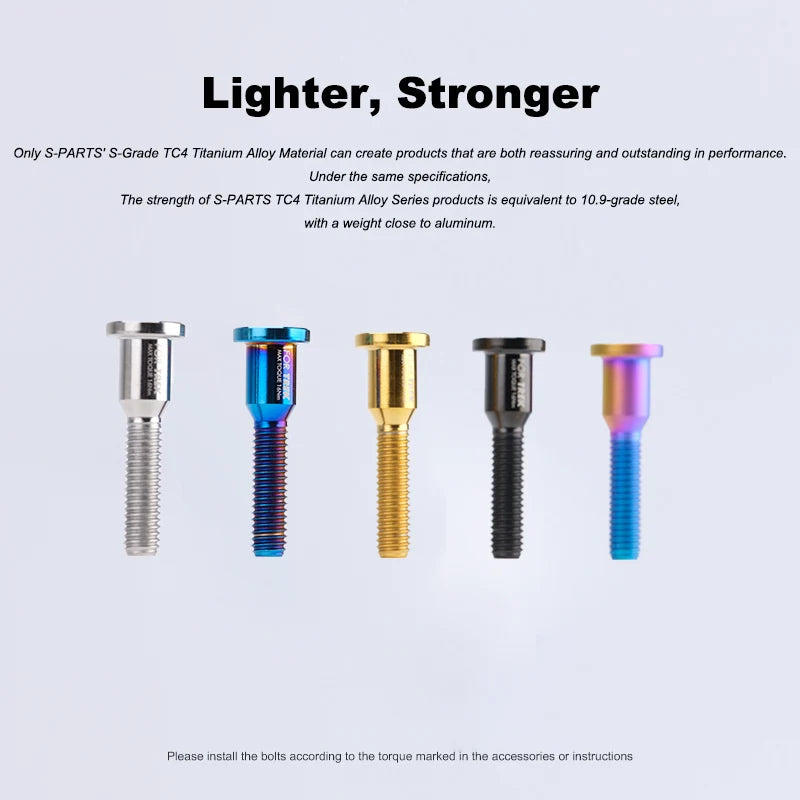 S-PARTS M6 Titanium Seatpost Clamp Bolt — Trek — L33 D12 / L35 D10