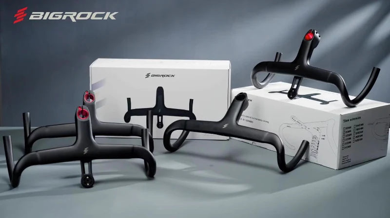 BIGROCK Carbon Road Handlebar Integrated Gravel Handlebars 360/380/400/420mm, Racing Bike Handlebar 28.6mm