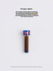 S-PARTS M6 Cylindrical Head Titanium Bolts — 10–25mm