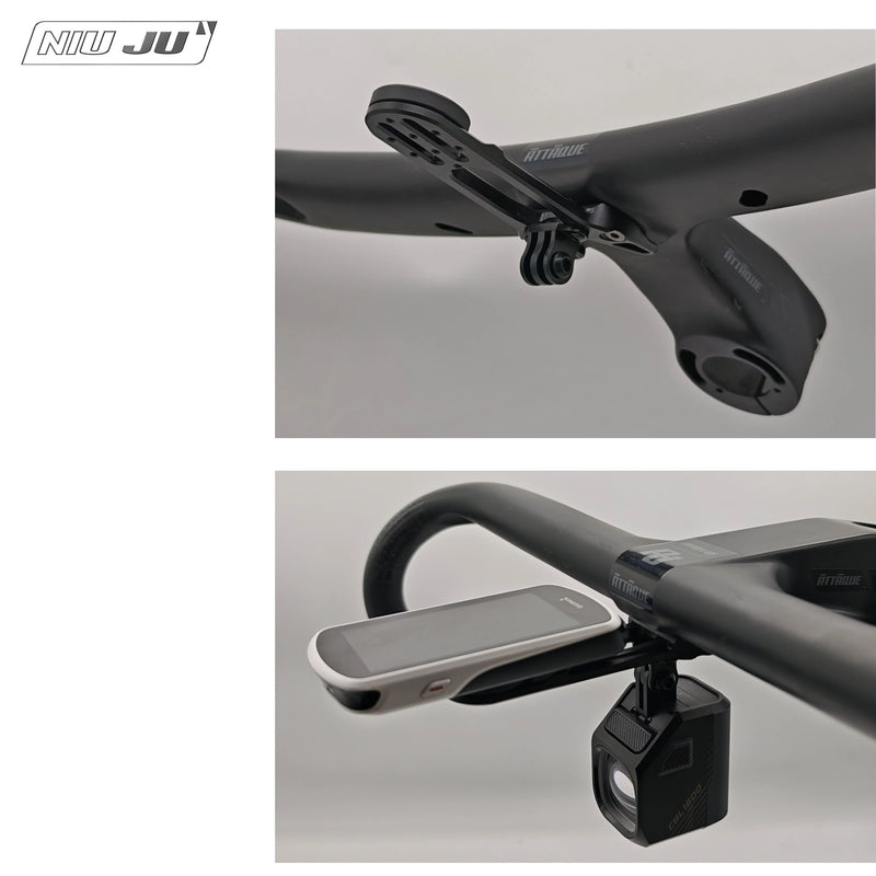 GUSTO ATTAQUE Integrated Handlebar Computer Mount — Garmin Wahoo Aero Bike Mount Extension