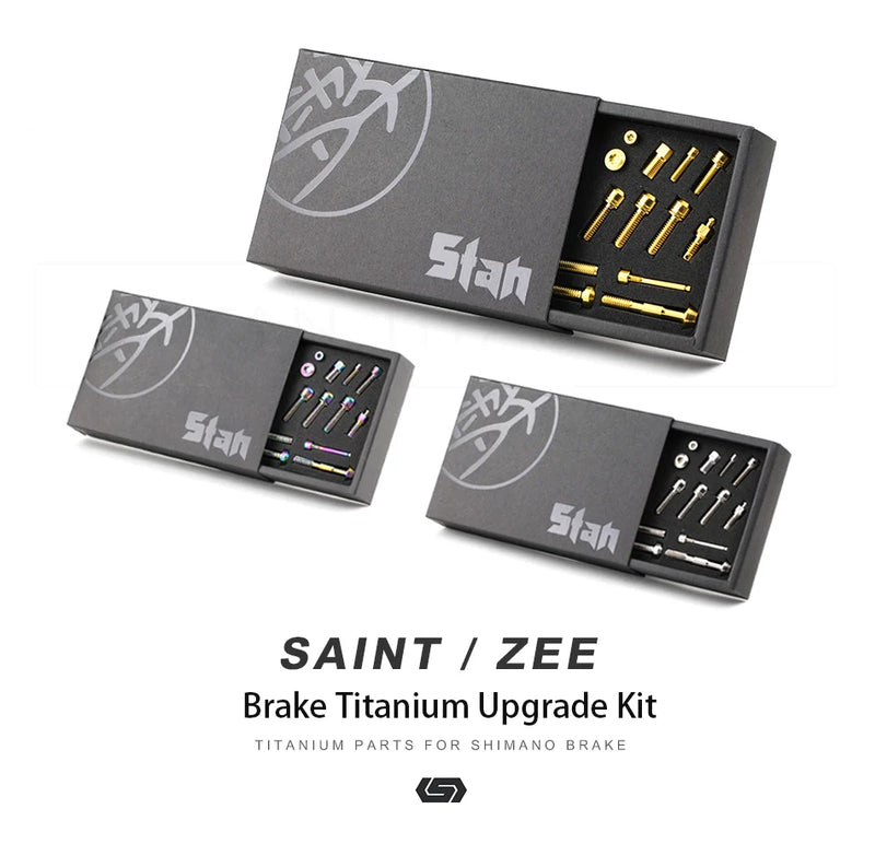 S-PARTS Titanium Brake Bolt Sets — Shimano SAINT M820 / ZEE M640