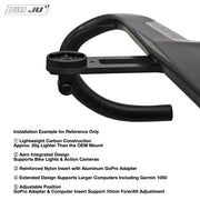 NIUJU DEDA ALANERA Aero Computer Mount — Carbon Garmin 1050 Wahoo Mount
