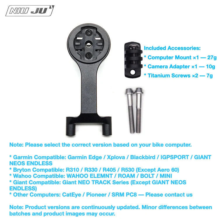 Torque Computer Mount Extension Compatible with Giant CONTACT SLR TEAM Stem – Wahoo Bike Computer Holder
